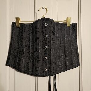 Black Brocade Underbust Corset